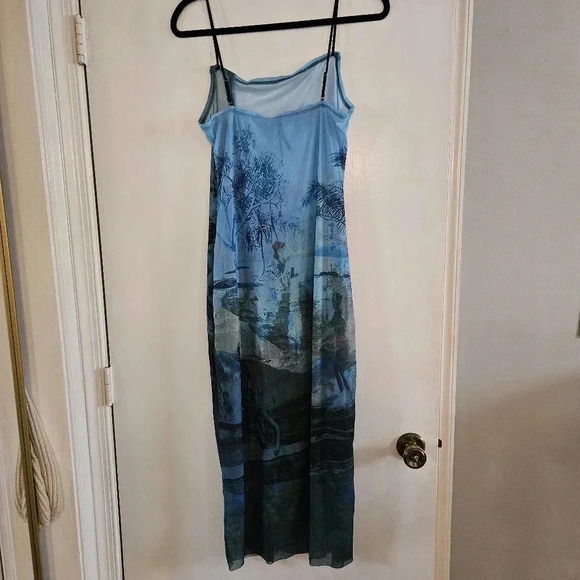 Anthropologie Sleeveless Sheath Midi Beach Cover up Dress Medium - Picture 6 of 8